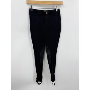 TuffRider‎ Knee Patch Breeches Kids Size 12 Black Equestrian Stirrup Pants